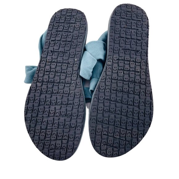 Sanuk‎ Womens Yoga Sling 2 Sandals Size 7 Blue Fabric Straps Rubber Outsole - Picture 4 of 4